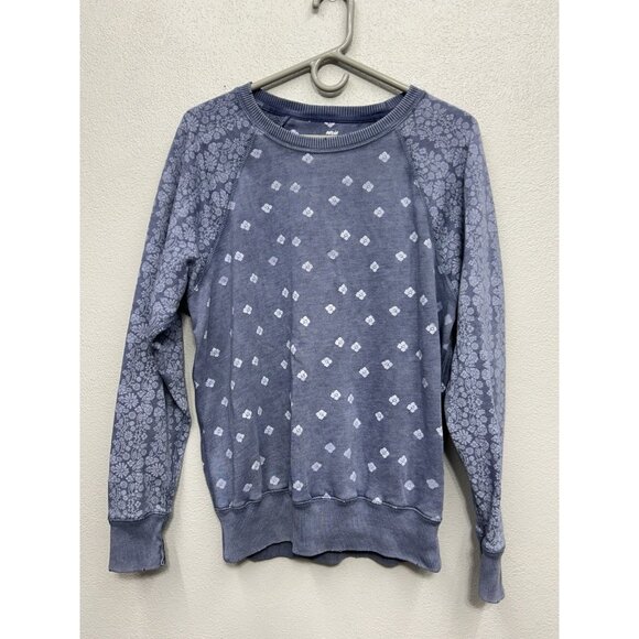 Aerie Floral Crewneck Pullover Sweatshirt Size Small Lightweight Soft Distressed - Picture 2 of 10